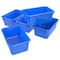 Storex Cubby Storage Bin, Plastic, Blue, 5 PK 62416U05C - alternate 1